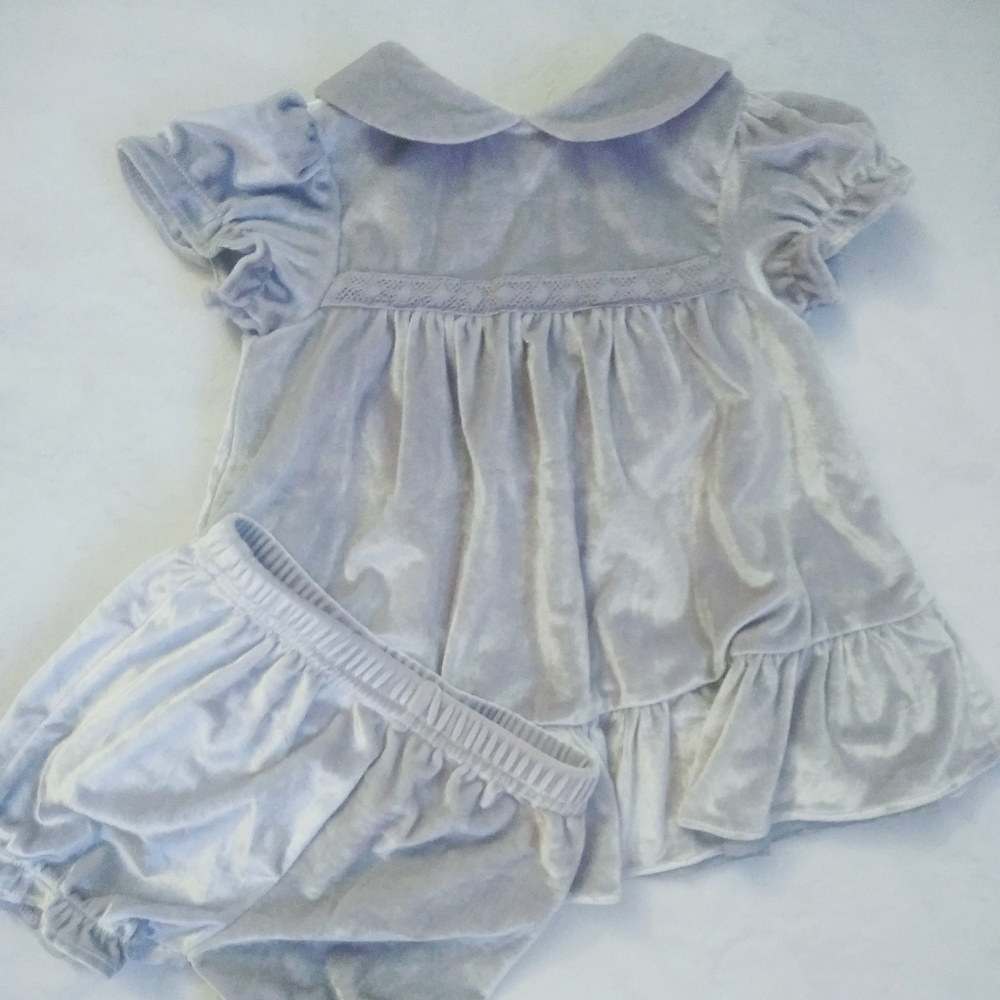 Koala Baby Boutique silver velvet holiday dress